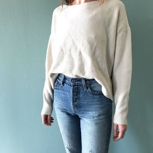 Cream Zara Knit Small sweater